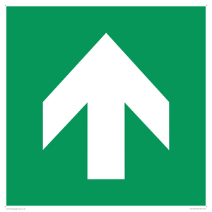 E907 Safe condition: Up / forwards arrow (90 deg supplimentary)